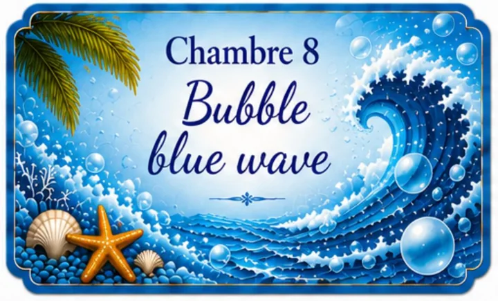 Chambre 8 · Le pavillon · Bubble Blue Wave